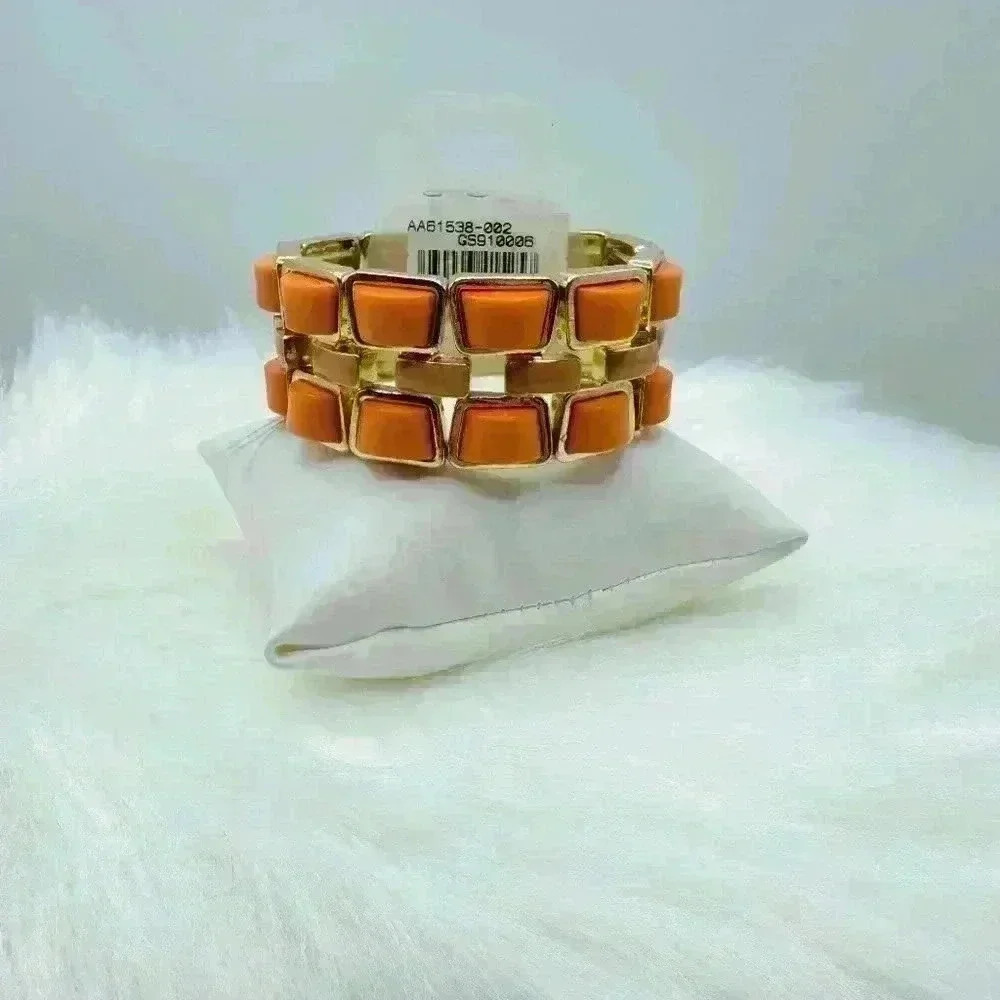 Orange Chunky Brick Design Bracelet